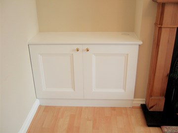 Recessed Beaded Panel Victorian Style Alcove Cupboard