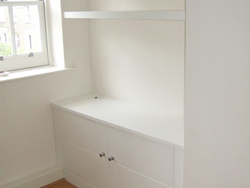 Panel Molding with Contemporary Shelves